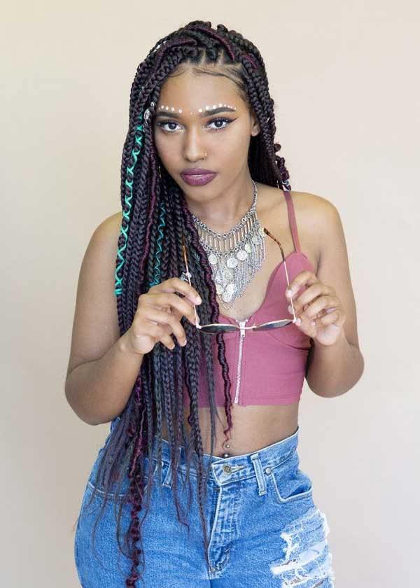 50 Fabulous Box Braids Protective Styles on Natural Hair with Full Guide  for 2024 - Coils and Glory